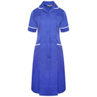 NCLD - Ladies Healthcare Dress - Royal/White - The Staff Uniform Company