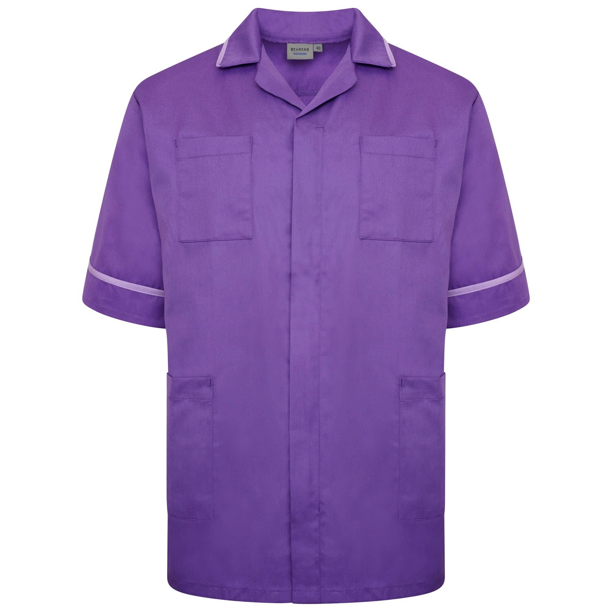 NCMT - Mens Purple/Lilac Behrens Healthcare Tunic Mens Healthcare Tunic Behrens 32"