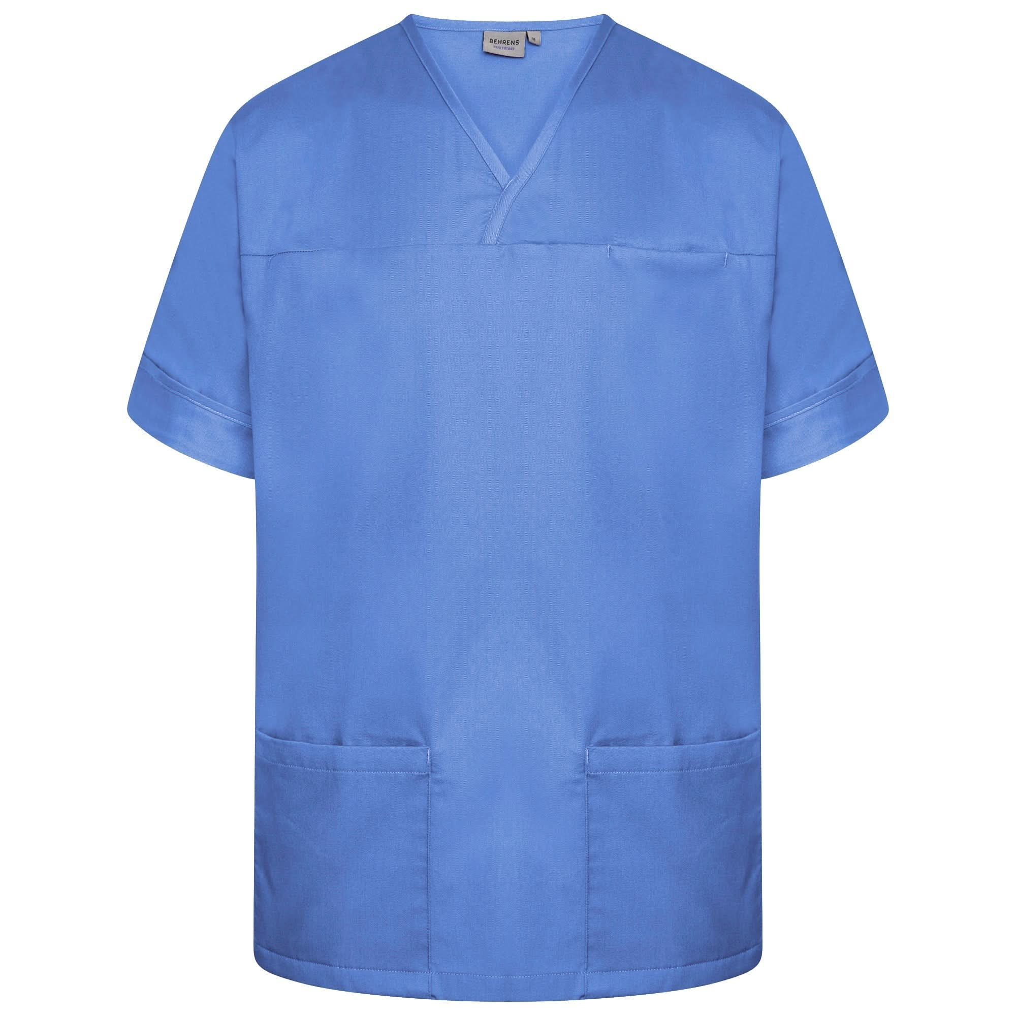 Hospital Blue Behrens NSTP Unisex Smart Scrub Tunic Unisex Scrub Top Behrens