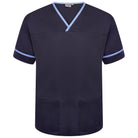 NSTT - Unisex Contrast Trim Smart Scrub Tunic (Blues) - The Staff Uniform Company