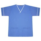 NSTT - Unisex Contrast Trim Smart Scrub Tunic (Blues) - The Staff Uniform Company