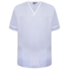 NSTT - Unisex Contrast Trim Smart Scrub Tunic (Blues) - The Staff Uniform Company