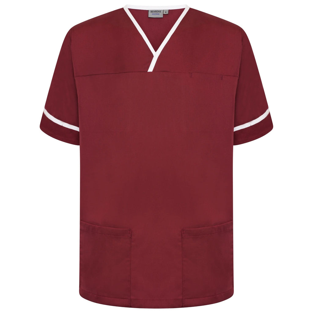 NSTT - Unisex Contrast Trim Smart Scrub Tunic (Colours) - The Staff Uniform Company