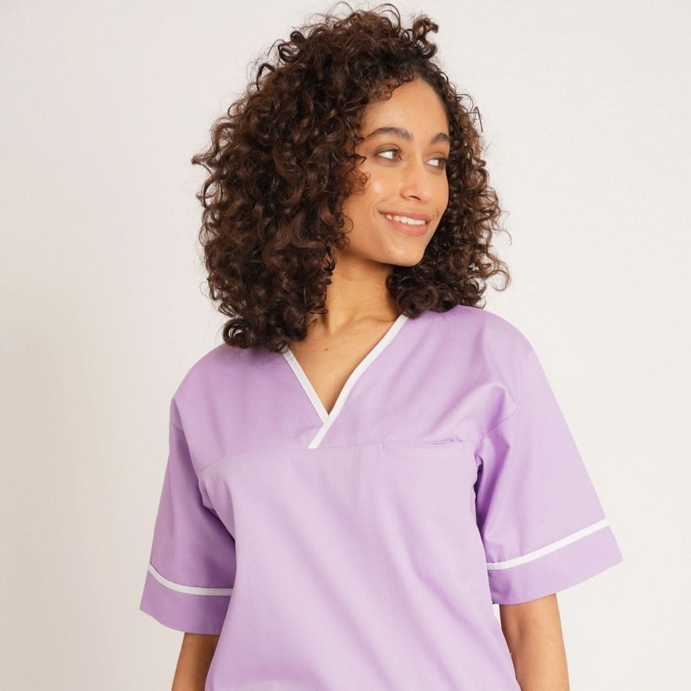 NSTT - Unisex Contrast Trim Smart Scrub Tunic (Colours) - The Staff Uniform Company