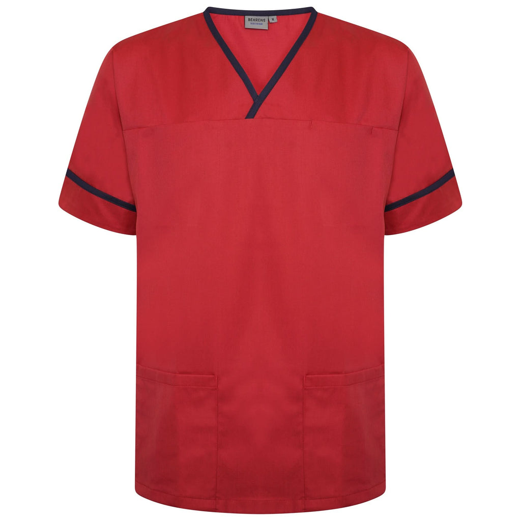 NSTT - Unisex Contrast Trim Smart Scrub Tunic (Colours) - The Staff Uniform Company