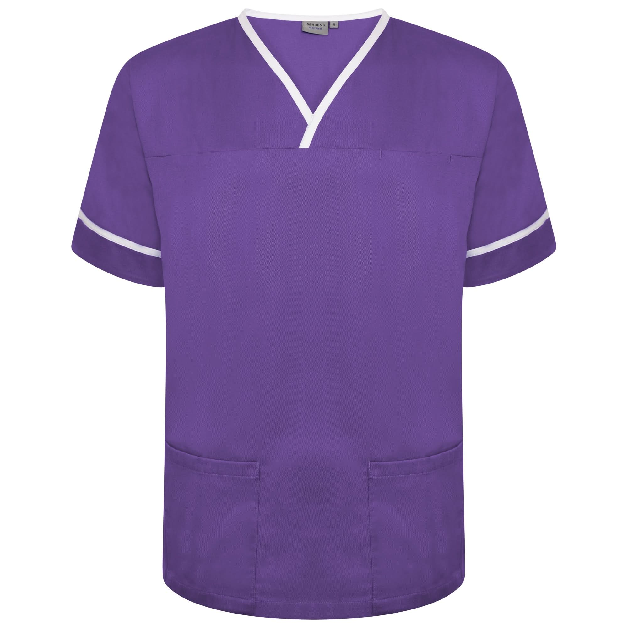 NSTT - Unisex Contrast Trim Smart Scrub Tunic (Colours) - The Staff Uniform Company