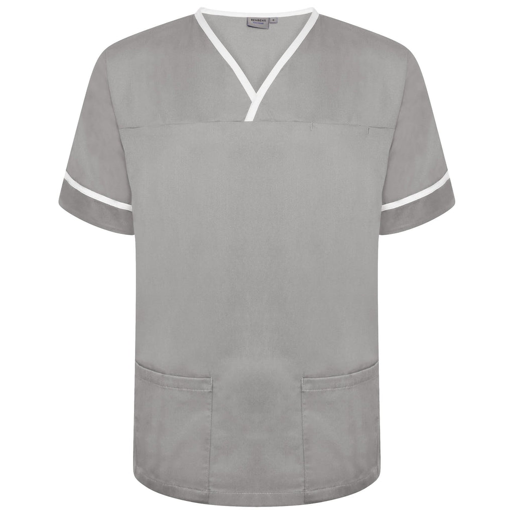 NSTT - Unisex Contrast Trim Smart Scrub Tunic (Colours) - The Staff Uniform Company