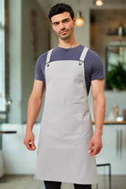 PR129: Cross Back Barista Bib Apron Aprons Premier