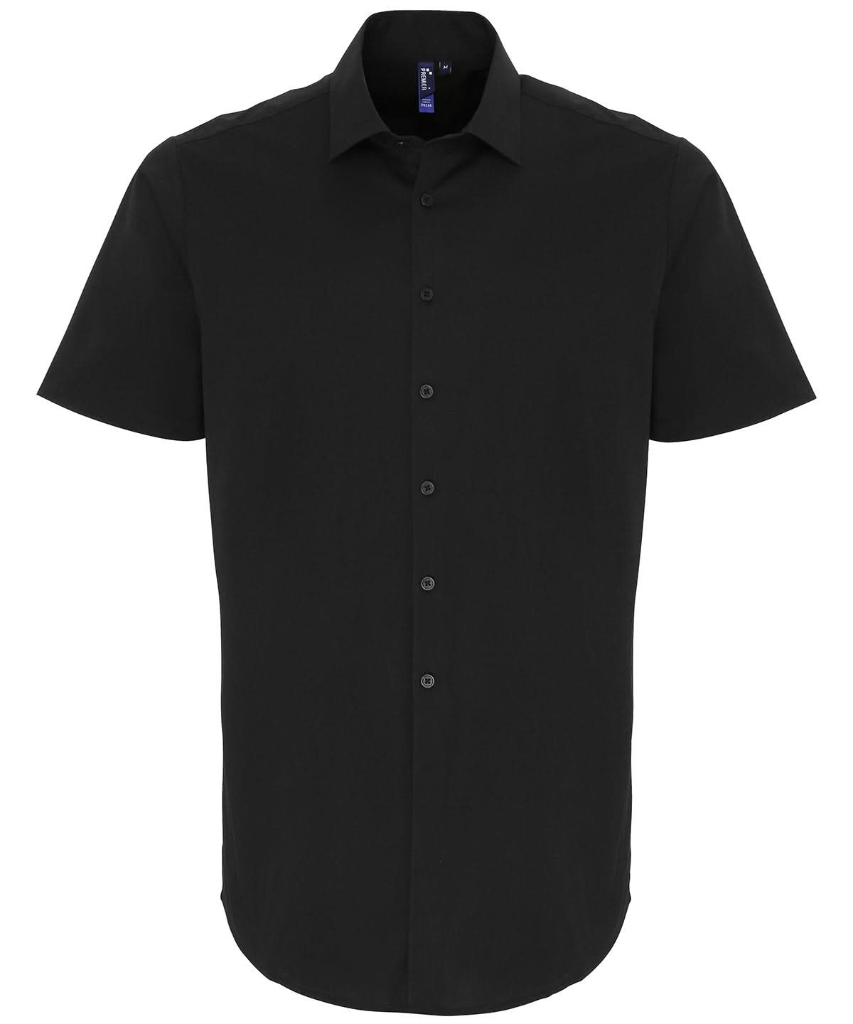 PR246 - Stretch Fit Short Sleeve Cotton Poplin Shirt - The Staff Uniform Company