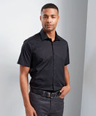 PR246 - Stretch Fit Short Sleeve Cotton Poplin Shirt - The Staff Uniform Company