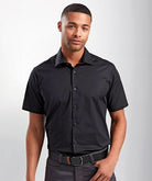 PR246 - Stretch Fit Short Sleeve Cotton Poplin Shirt - The Staff Uniform Company