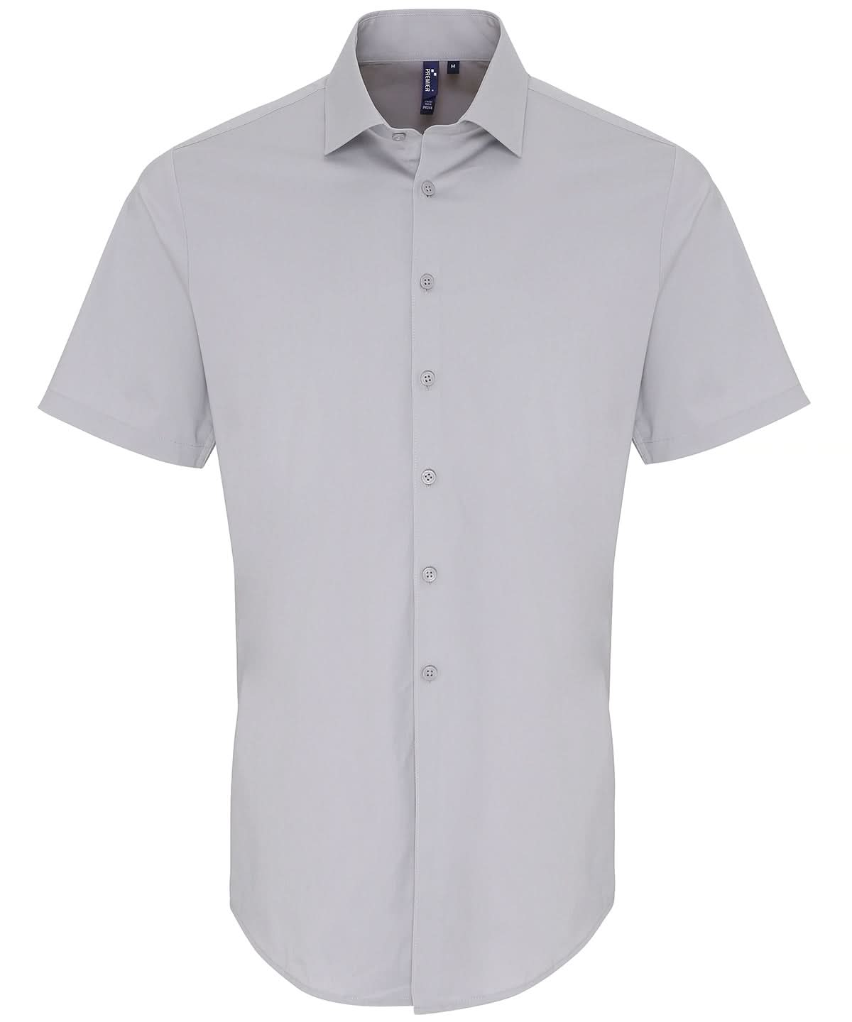 PR246 - Stretch Fit Short Sleeve Cotton Poplin Shirt - The Staff Uniform Company