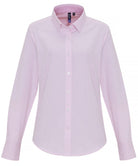 PR338: Ladies Oxford Stripe Shirt Womens Long Sleeve Shirts Premier