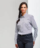 PR338 - Womens Cotton - Rich Oxford Stripe Shirt - The Staff Uniform Company