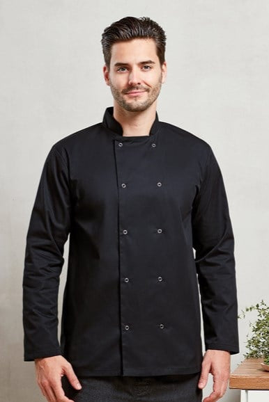 PR665: Mens Studded Front Chefs Jacket Chefs Jacket Premier