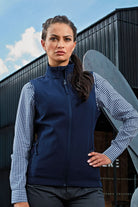 PR816: Windchecker Ladies Softshell Gilet Womens Bodywarmers Premier Navy XS