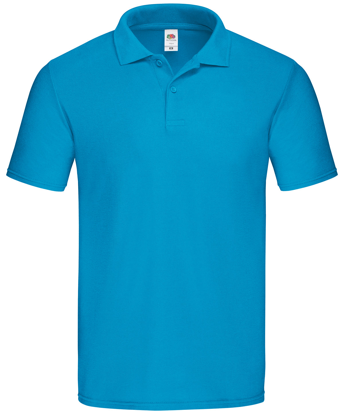 SS029: Original Polo Mens Polos Fruit of the Loom Azure Blue S