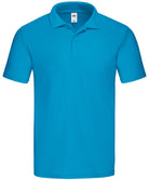 SS029: Original Polo Mens Polos Fruit of the Loom Azure Blue S