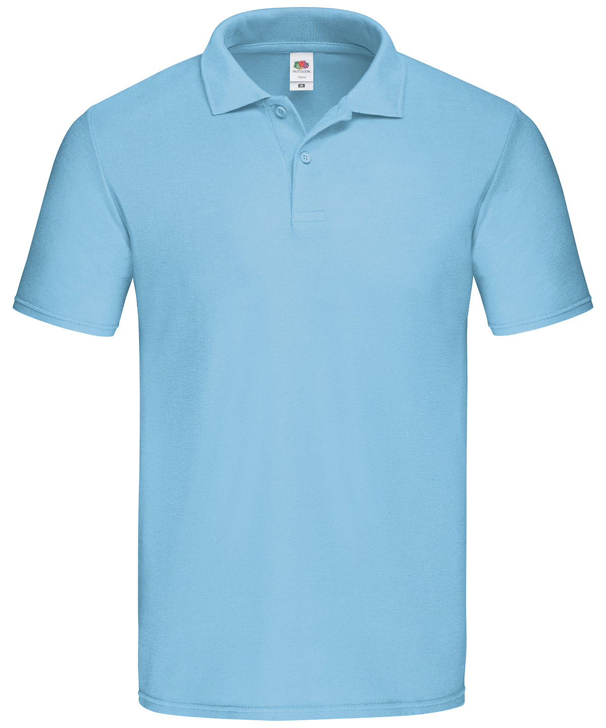 SS029: Original Polo Mens Polos Fruit of the Loom Sky Blue S