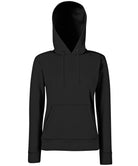 SS038: Womens Classic 80/20 Hoodie Womens Hoodies Fruit of the Loom Black XS