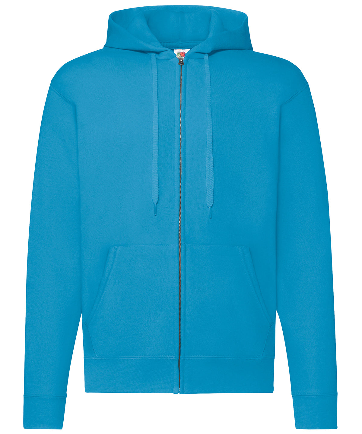 SS222: Classic 80/20 Hooded Sweatshirt Jacket Mens Hoodies Fruit of the Loom Azure Blue S