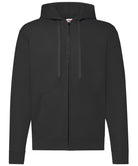 SS222: Classic 80/20 Hooded Sweatshirt Jacket Mens Hoodies Fruit of the Loom Black S