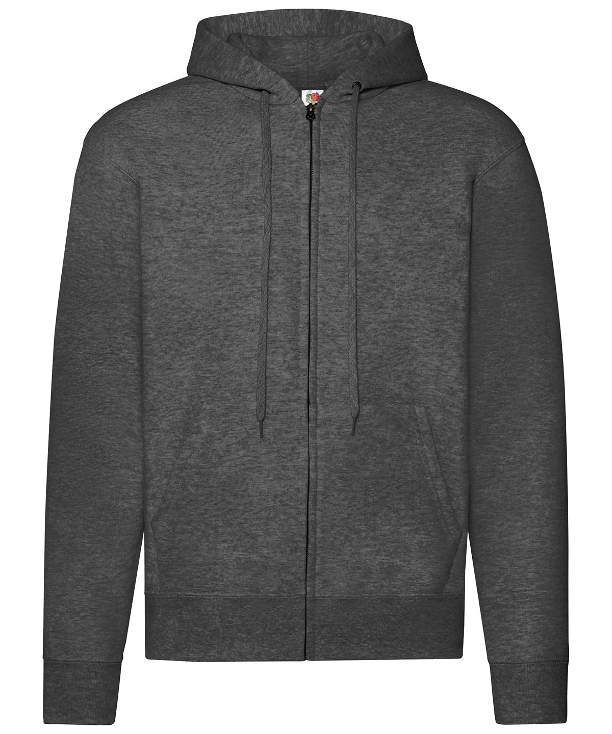 SS222: Classic 80/20 Hooded Sweatshirt Jacket Mens Hoodies Fruit of the Loom Dark Heather Grey S