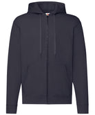 SS222: Classic 80/20 Hooded Sweatshirt Jacket Mens Hoodies Fruit of the Loom Deep Navy S