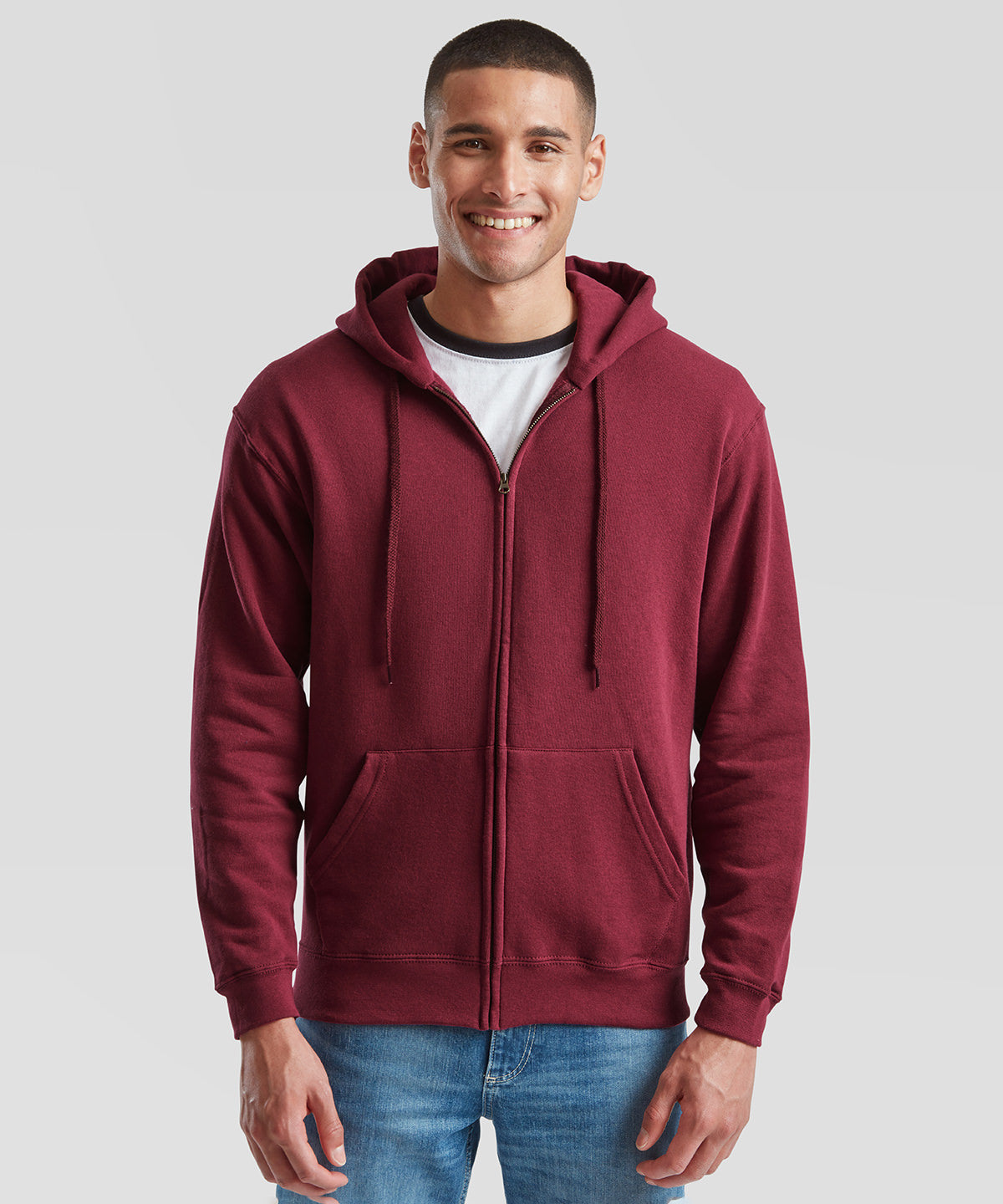 SS222: Classic 80/20 Hooded Sweatshirt Jacket Mens Hoodies Fruit of the Loom