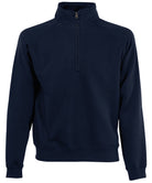 SS230: Classis 80/20 Zip Neck Sweatshirt Mens Sweatshirts Fruit of the Loom Deep Navy S