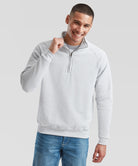 SS230: Classis 80/20 Zip Neck Sweatshirt Mens Sweatshirts Fruit of the Loom