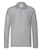 SS258: Premium Long Sleeve Polo Mens Polos Fruit of the Loom Athletic Heather S