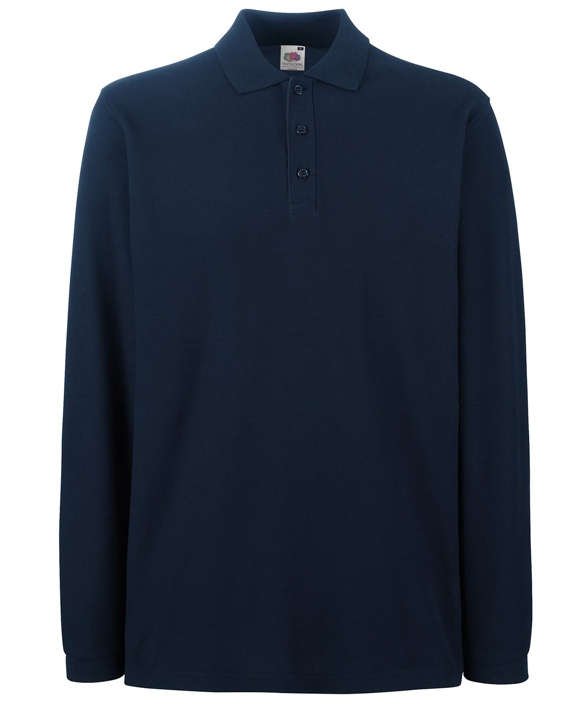 SS258: Premium Long Sleeve Polo Mens Polos Fruit of the Loom Deep Navy S