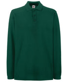 SS258: Premium Long Sleeve Polo Mens Polos Fruit of the Loom Forest Green S