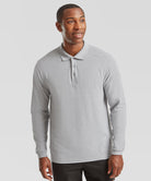 SS258: Premium Long Sleeve Polo Mens Polos Fruit of the Loom