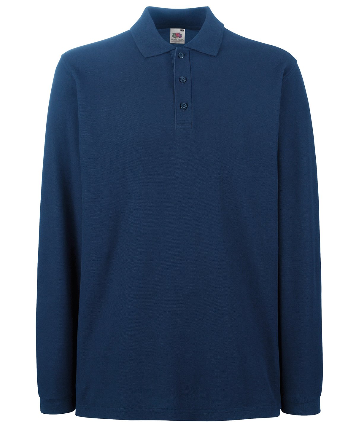 SS258: Premium Long Sleeve Polo Mens Polos Fruit of the Loom Navy S