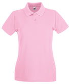 SS505: Ladies Premium Polo Shirt Womens Polos Fruit of the Loom Light Pink XS