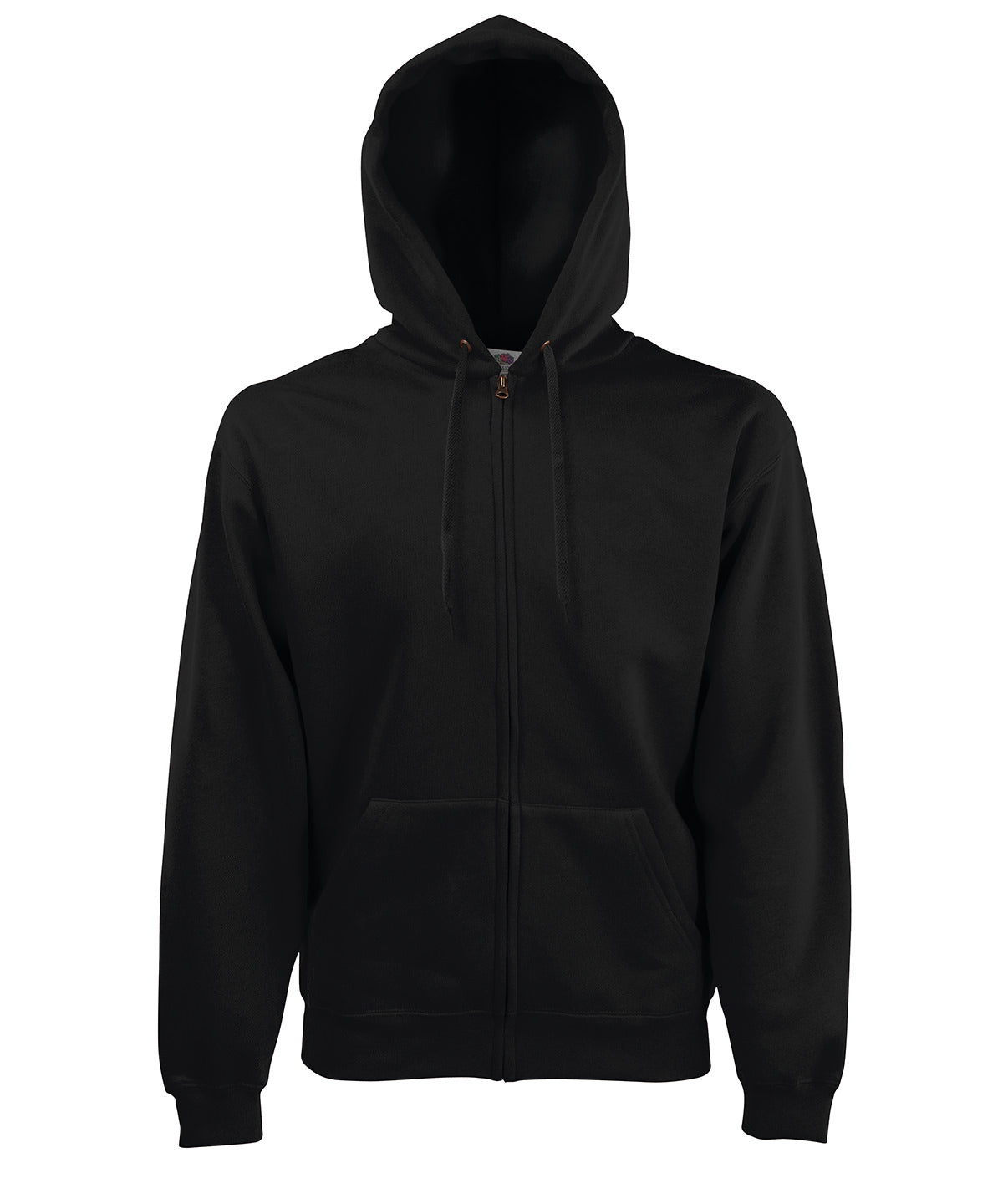 SS822: Premium 70/30 Hooded Sweatshirt Jacket Mens Hoodies Fruit of the Loom Black S