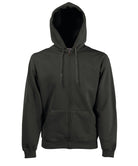 SS822: Premium 70/30 Hooded Sweatshirt Jacket Mens Hoodies Fruit of the Loom Charcoal S