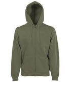 SS822: Premium 70/30 Hooded Sweatshirt Jacket Mens Hoodies Fruit of the Loom Classic Olive S