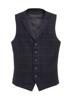 Rockwood Mens Waistcoat Mens Waistcoat Brook Taverner Navy Check S