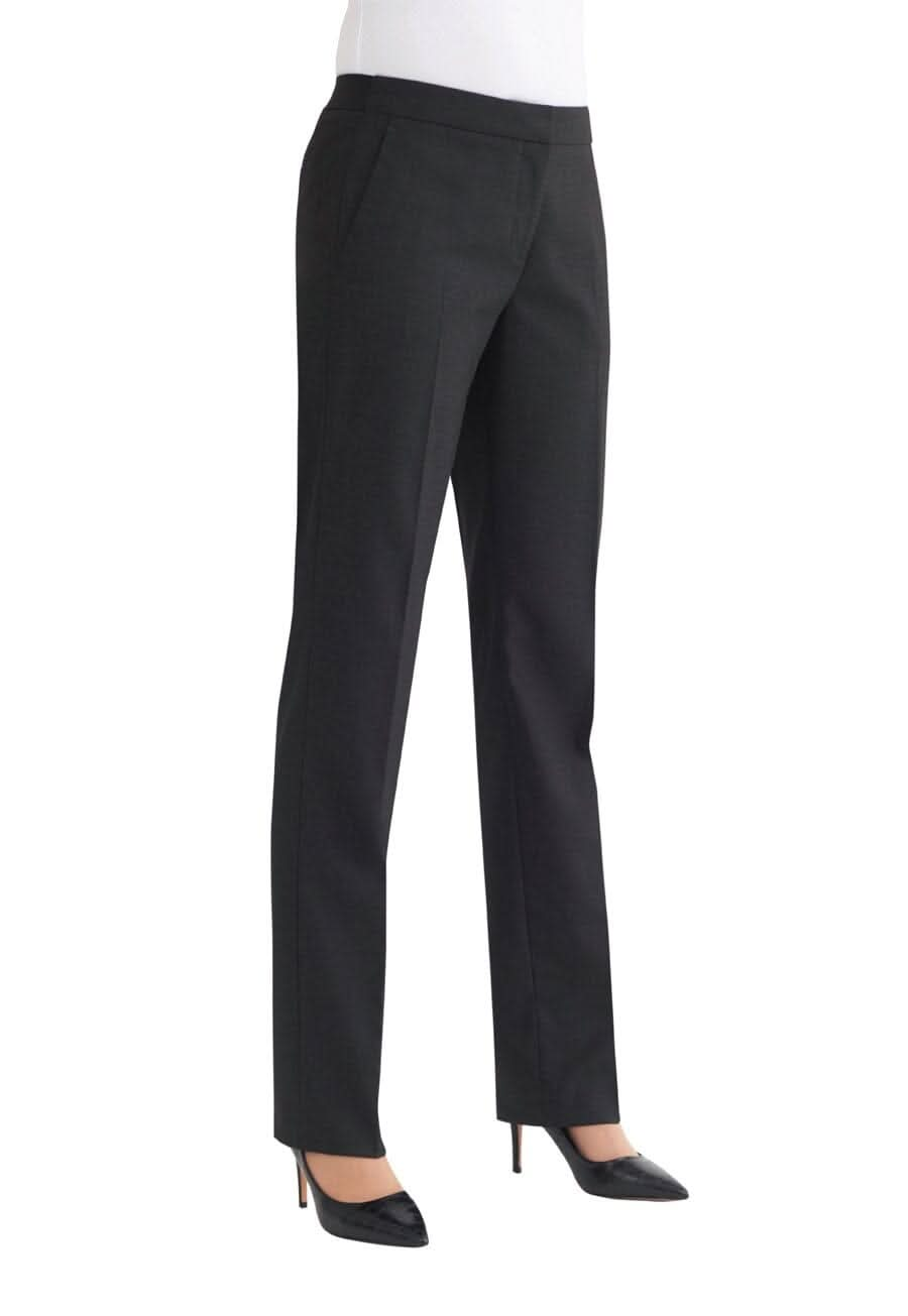 Reims Tailored Fit Ladies Trouser Ladies Suit Trouser Brook Taverner Charcoal 4 Short (27")