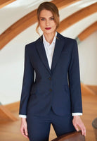 Novara Signature Tailored Fit Jacket Ladies Suit Jacket Brook Taverner Navy Check 6 Short