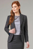 Novara Signature Tailored Fit Jacket Ladies Suit Jacket Brook Taverner Grey Check 6 Short