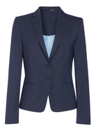 Calvi Signature Ladies Slim Fit Jacket Ladies Suit Jacket Brook Taverner Navy Check 6 Short