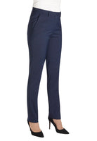 Torino Signature Ladies Slim Leg Trousers Ladies Suit Trouser Brook Taverner Navy Check 6 Short