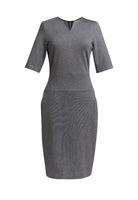 Celeste Jersey Stretch Notch Neck Dress Dresses Brook Taverner Grey 6