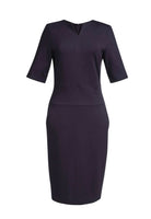 Celeste Jersey Stretch Notch Neck Dress Dresses Brook Taverner Navy 6