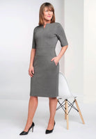 Celeste Jersey Stretch Notch Neck Dress Dresses Brook Taverner