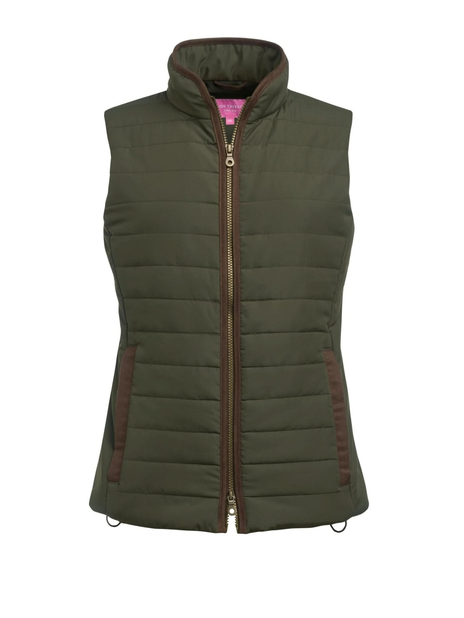 Madison Quilted Ladies Gilet Womens Bodywarmers Brook Taverner Olive XS